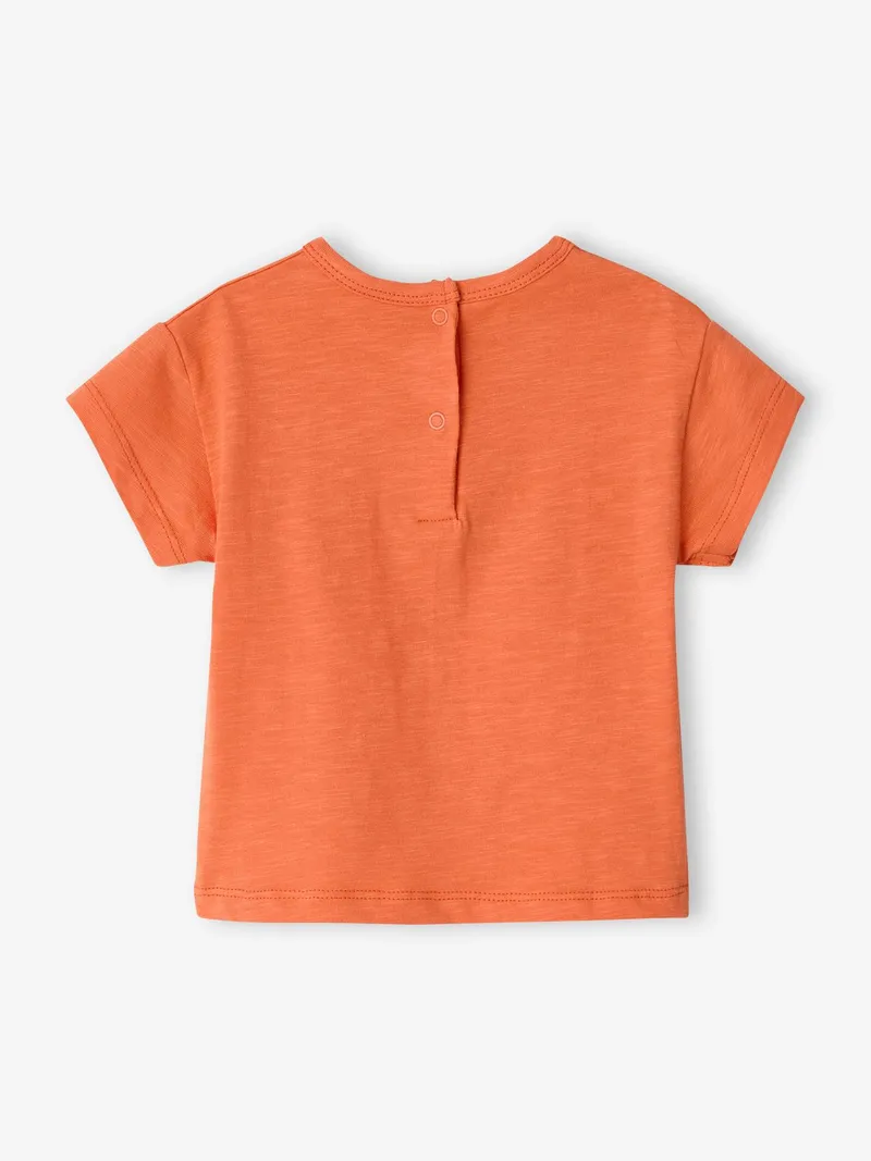 Vertbaudet T-Shirt Baby Jungen mit Print, Orange, – Produktbild 4 von 4