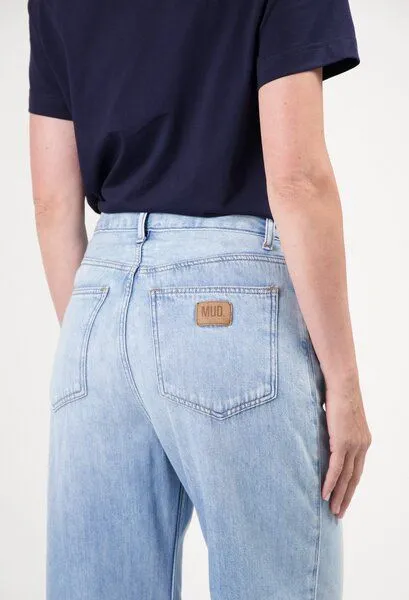 MUD Jeans MUD Jeans Damen Jeans "Brooke High Barrel Flow - Stone Vintage", Blue, – Produktbild 4 von 4