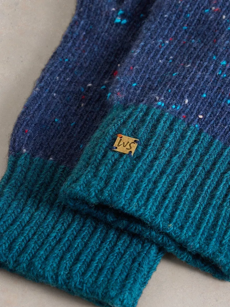 White Stuff Strickhandschuhe Albie - Einheitsgröße, Marineblau multi, – Produktbild 2 von 2