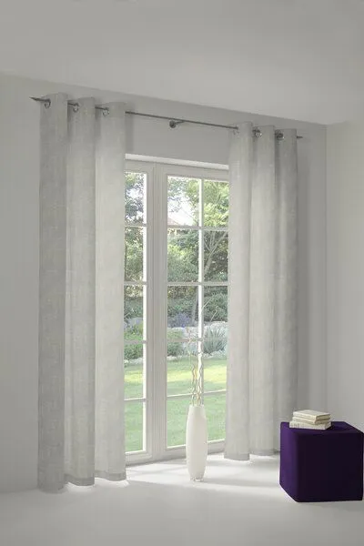 Nature by Adam Nature by Adam Vorhang aus 100% Bio-Baumwolle - Made in Germany - Argentinian Criolla light, Hellgrau, – Produktbild 4 von 7