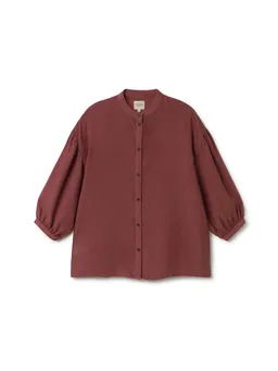 TWOTHIRDS TWOTHIRDS Damen vegan Bluse Gabriela Burnt Berry – Produktbild 1 von 1
