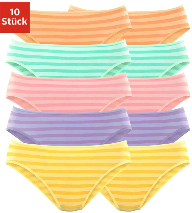 petite fleur by Lascana Bikinislip orange, grün, rosa, lila, gelb, Orange, grün, rosa, lila, gelb, – Produktbild 3 von 3