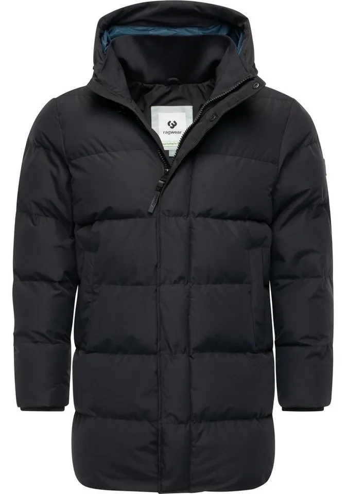ragwear ragwear Wintermantel Nortday Wasserdichter Winter Steppmantel mit Kapuze, Schwarz, – Produktbild 2 von 3