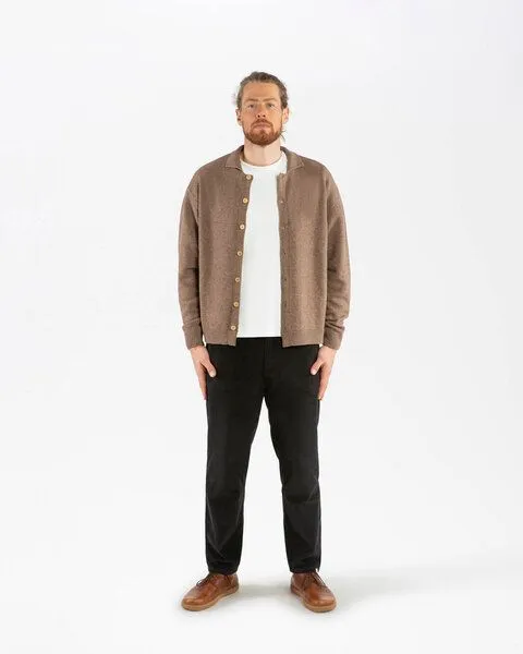 MATONA Matona Gestricktes Hemd für Männer aus Bio-Baumwolle und Lammwolle / Knit Shirt, Sepia, – Produktbild 3 von 4