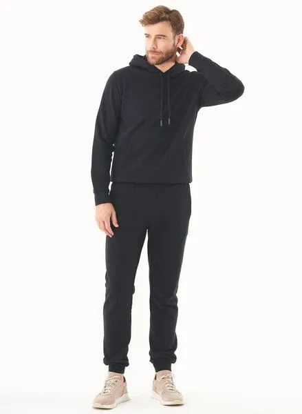 ORGANICATION ORGANICATION ESSENTIALS-PEENO- Soft Touch Sweathose aus Bio-Baumwolle, Schwarz(black), – Produktbild 2 von 3