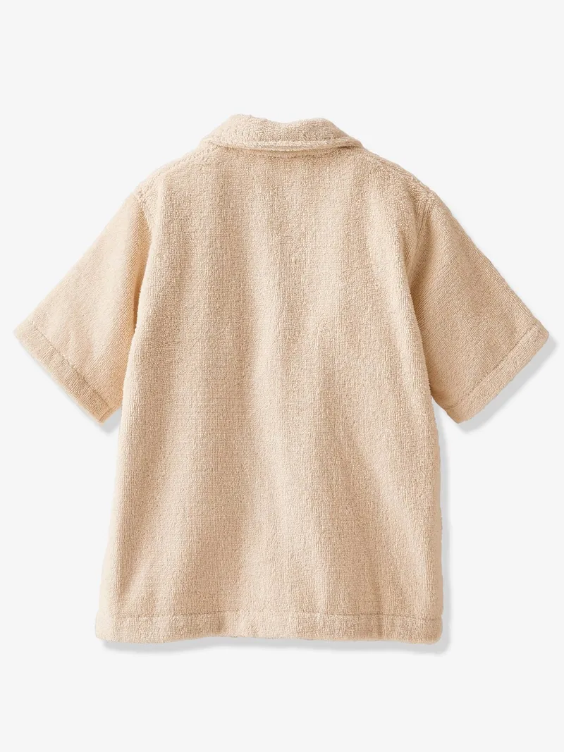 Vertbaudet Baby Bademantel mit Kragen und Knopfverschluss personalisierbar, Beige, – Produktbild 4 von 4