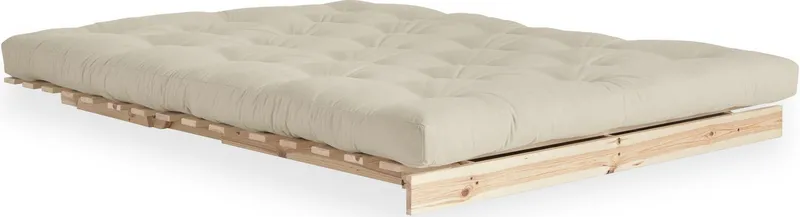 Karup Design Daybett Roots Sofa Bed, Schlafsofa, Bettfunktion, FSC®-Massivholz, Inkl. Futonmatratze, Made in Europe, langlebig, B: 140 oder 160 cm, Beige|grau, – Produktbild 5 von 5