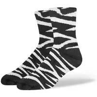 SOXN SOXN ZEBRA QUATER / Socken aus Bio-Baumwolle / Prewashed - Vorgewaschen für lange Haltbarkeit in Schwarz und Weiss, Schwarz, – Produktbild 1 von 1
