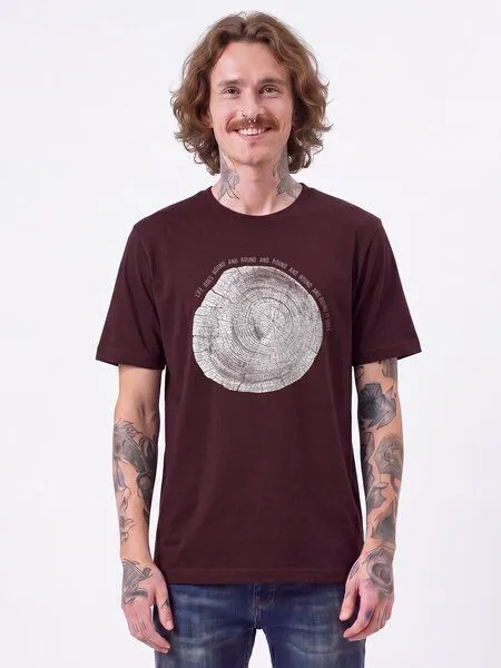 watapparel watapparel T-Shirt Unisex Baumscheibe, Red brown, – Produktbild 2 von 2