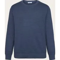 KnowledgeCotton Apparel KnowledgeCotton Apparel Herren vegan Strickpullover Vagn Bubble Crew Neck Vintage Indigo – Produktbild 1 von 1