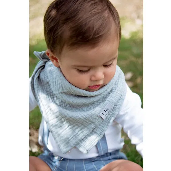 Hutch&Putch Hutch&Putch Musselin Halstuch - Dreieckstuch - Lätzchen - Schal für Baby (0-2 Jahre) aus 100% Bio-Baumwolle, Aquamarine, – Produktbild 2 von 4