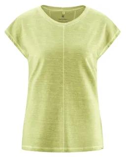 HempAge Hempage Damen vegan T-Shirt Mit Ziernähten Bambusgrün – Produktbild 1 von 1