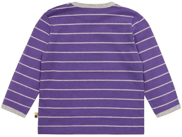 loud + proud loud + proud Babys & Kinder Shirt Langarm Ringel, GOTS-zertifiziert, Violet(lila), – Produktbild 1 von 1