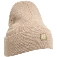 KnowledgeCotton Apparel KnowledgeCotton Apparel Mütze - LEAF Beanie organic wool - GOTS, Beige (kelp), – Produktbild 2 von 5