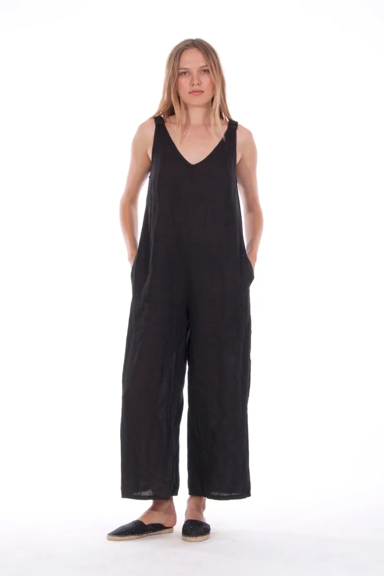 RAVENS VIEW IBIZA RAVENS VIEW IBIZA Damen vegan Jumpsuit Menorca Schwarz, Schwarz, – Produktbild 2 von 2