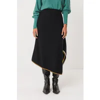 SKFK SKFK Damen vegan Strickrock Asymmetrisch Nahiane Schwarz – Produktbild 1 von 1