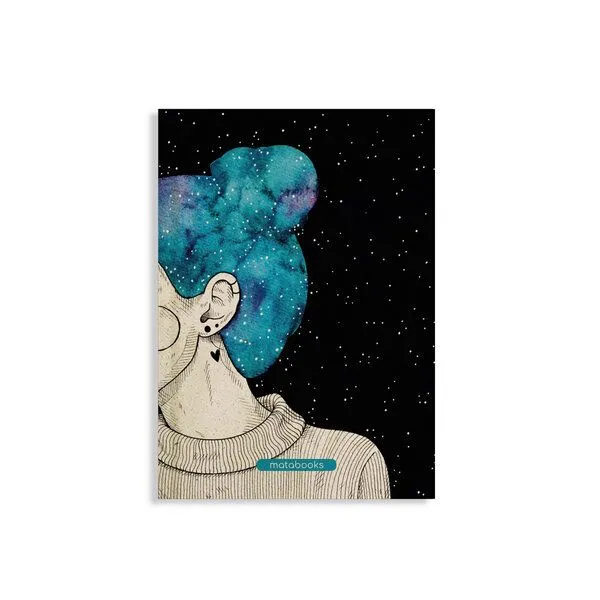 matabooks® matabooks® Nachhaltiges A5 Notizbuch/Tagebuch/Skizzenbuch aus Graspapier – Jana, Blue starry sky, – Produktbild 1 von 2