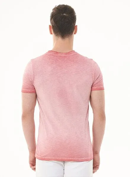 ORGANICATION ORGANICATION Cold Pigment Dyed T-Shirt aus Bio-Baumwolle mit Print, Rose(desert rose), – Produktbild 4 von 4