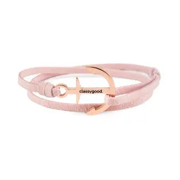 Classygood. Classygood. Anker Armband Edelstahl - Rosègold - Alcantara-Leder Band – Produktbild 1 von 1