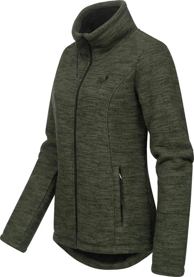 ragwear ragwear Strickjacke Liram Melange Kuschelige Übergangsjacke in Strick-Optik, Grün, – Produktbild 3 von 3