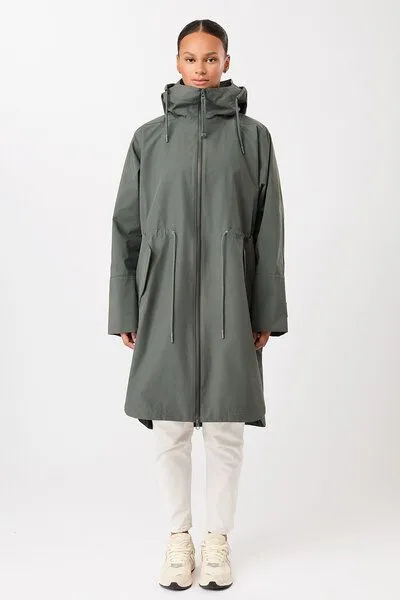 LangerChen LangerChen Parka Regenfest- Parka Kenosha - aus Bio-Baumwolle und recyceltem Polyester, Flaschengrün (light fir), – Produktbild 1 von 3