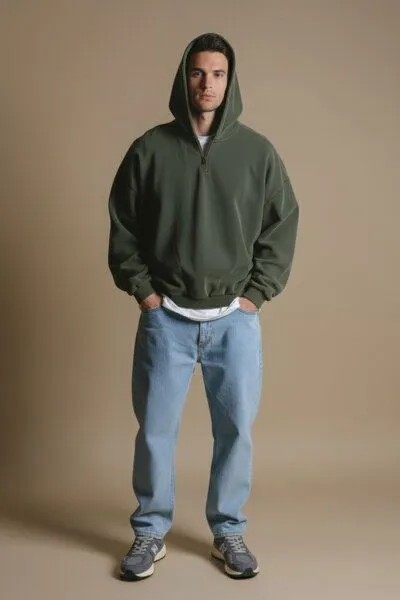 Trendsplant Trendsplant The Super Heavy Oversized Hoodie Kombu Green, Grün, – Produktbild 4 von 4