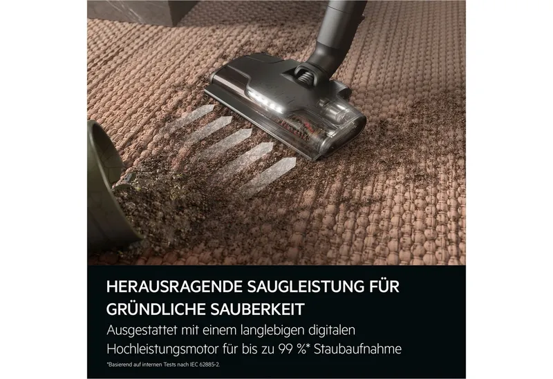 AEG AEG Akku-Hand-und Stielstaubsauger AP82UB25SH, beutellos, Leistungsstarker Akku-Staubsauger: kabellos für alle Böden, Automodus, Weiß, – Produktbild 4 von 5