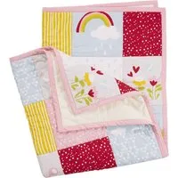 HANS NATUR Krabbeldecke Patchwork Design Einhorn Maße 120 x 145 cm, Mehrfarbig, – Produktbild 1 von 1