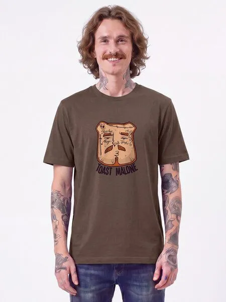 watapparel watapparel T-Shirt Unisex Toast Malone, Mocha, – Produktbild 2 von 2