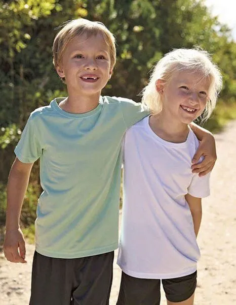 Neutral Neutral® Kinder Sportshirt T-Shirt bis Gr. 158 Regular Schnitt atmungsaktiv Recycling Material, Blau, – Produktbild 4 von 4