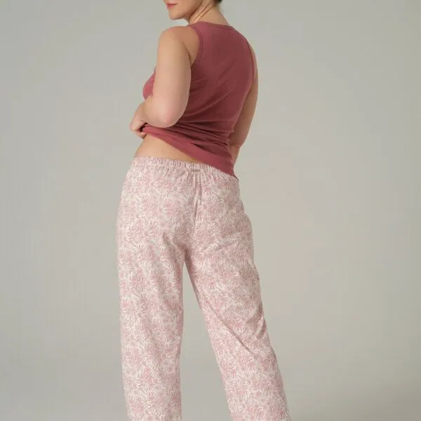 comazo|earth comazo|earth Fairtrade Schlafhose lang, Old rose print (rosa), – Produktbild 4 von 4