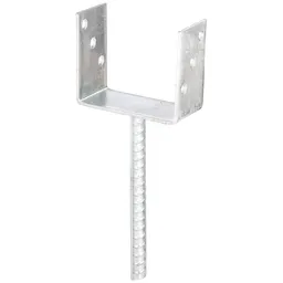 Alberts ALBERTS U-Pfostenträger/Betonanker Riffelstahl, fvz, zEinbet., BxH 121x104mm, L Anker 200mm – Produktbild 1 von 1