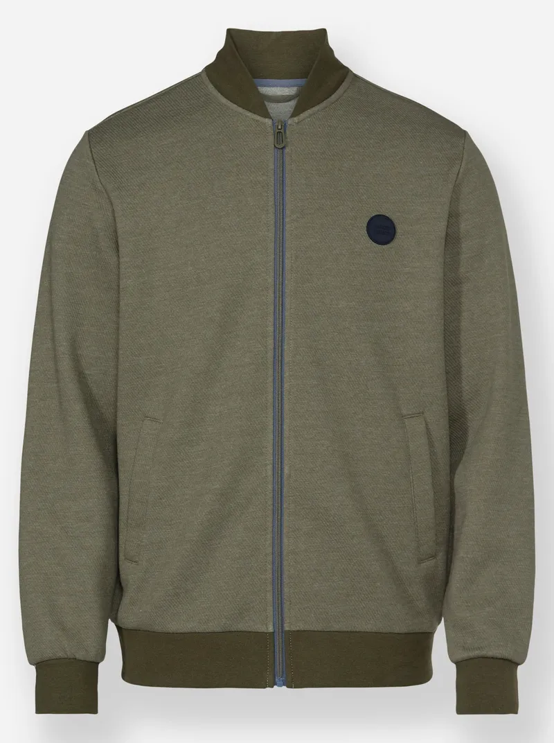 marco donati Sweatjacke khaki-meliert, Khaki-meliert, – Produktbild 2 von 2