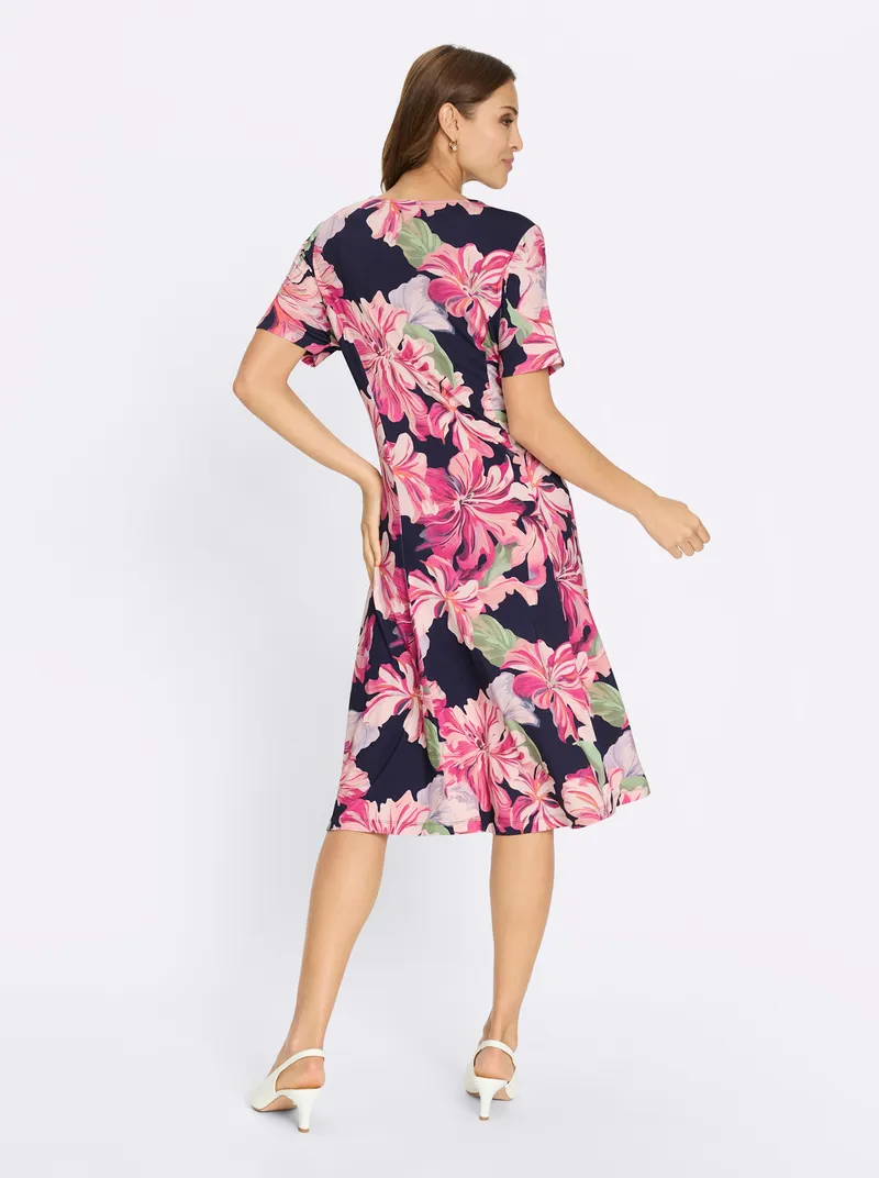 Witt Jerseykleid, Marine-magenta-bedruckt, – Produktbild 2 von 2