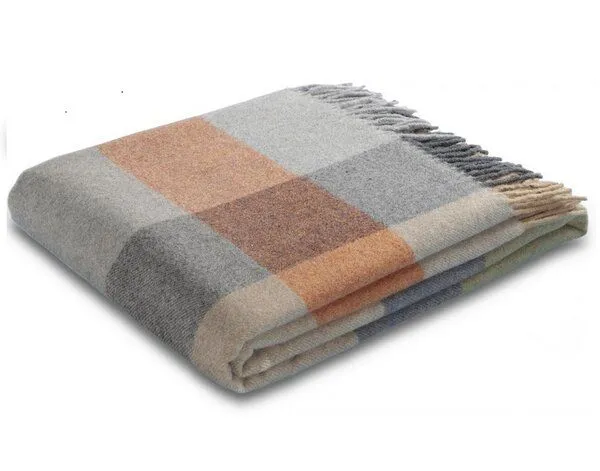 biederlack biederlack Plaid Wohndecke Fransenplaid "Quito" 100 % Wolle, Autumn, – Produktbild 1 von 4