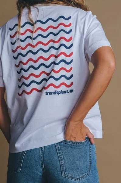 Trendsplant Trendsplant Women's Explanada Organic T-Shirt White, Weiß, – Produktbild 4 von 4