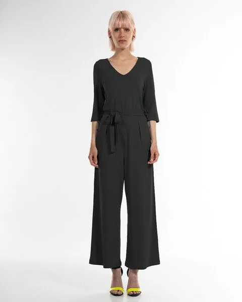 Alma & Lovis Alma & Lovis Eleganter Einteiler aus fließendem EcoVero | Pique Jumpsuit, Botanic (grün), – Produktbild 4 von 4