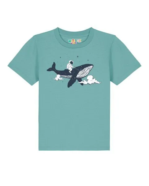 watabout.kids watabout.kids T-Shirt Kinder Spacewhale, Teal monstera, – Produktbild 1 von 2
