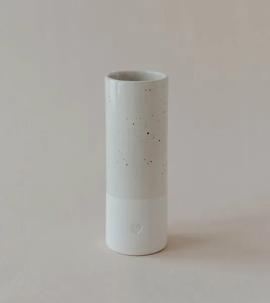 Eulenschnitt Eulenschnitt Vase mit Prägung aus Steingut – Produktbild 1 von 4