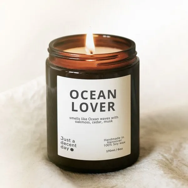 Just a decent day Just a decent day Ocean Lover - Duftkerze - Handmade - Sojawachs – Produktbild 3 von 4