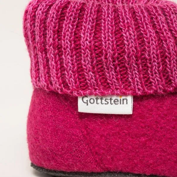 Gottstein Gottstein Kinder-Hüttenschuh Alpine Boot FE - Kinderhausschuh für Mädchen & Jungen aus 100% Schurwolle, Pink, – Produktbild 6 von 6