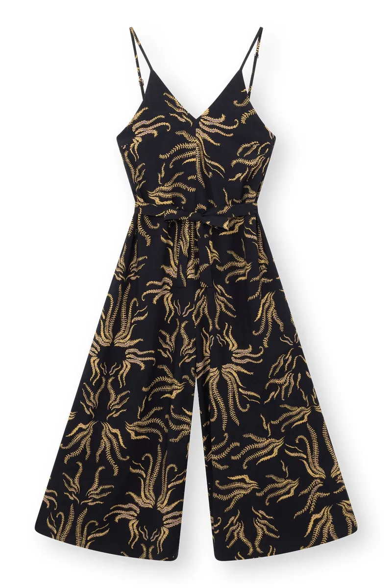 Lovjoi LOVJOI Damen vegan Jumpsuit Jozephine Soft Vines Dark, Schwarz, – Produktbild 1 von 2