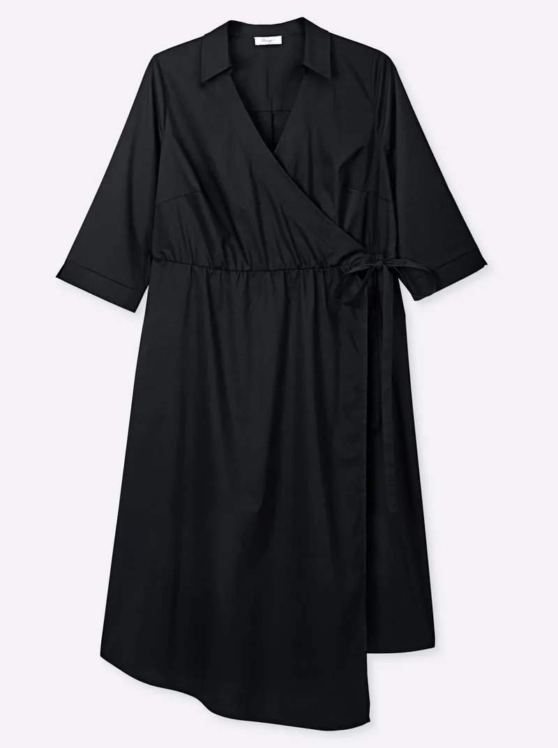 sheego Wickelkleid, Schwarz, – Produktbild 1 von 2