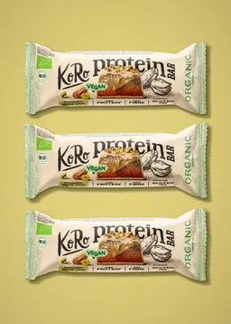 KoRo Vegan Bio Protein Bar Pistachio White Choc | 3 x 45 g – Produktbild 1 von 1