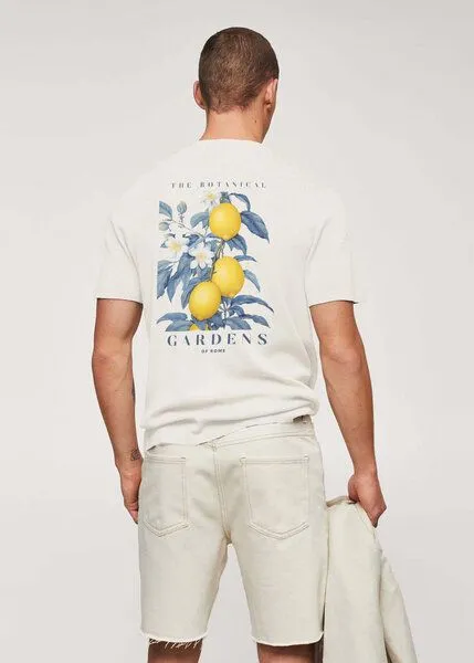 Kultgut Kultgut Artdesign - Shirt aus recycelter Biobaumwolle / Botanical Gardens, Natur, – Produktbild 2 von 4