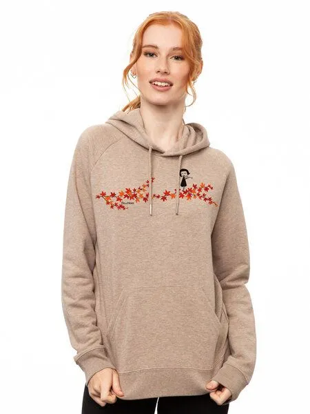 FellHerz FellHerz Damen Hoodie Ahorn-Mädchen heather sand – Produktbild 2 von 4