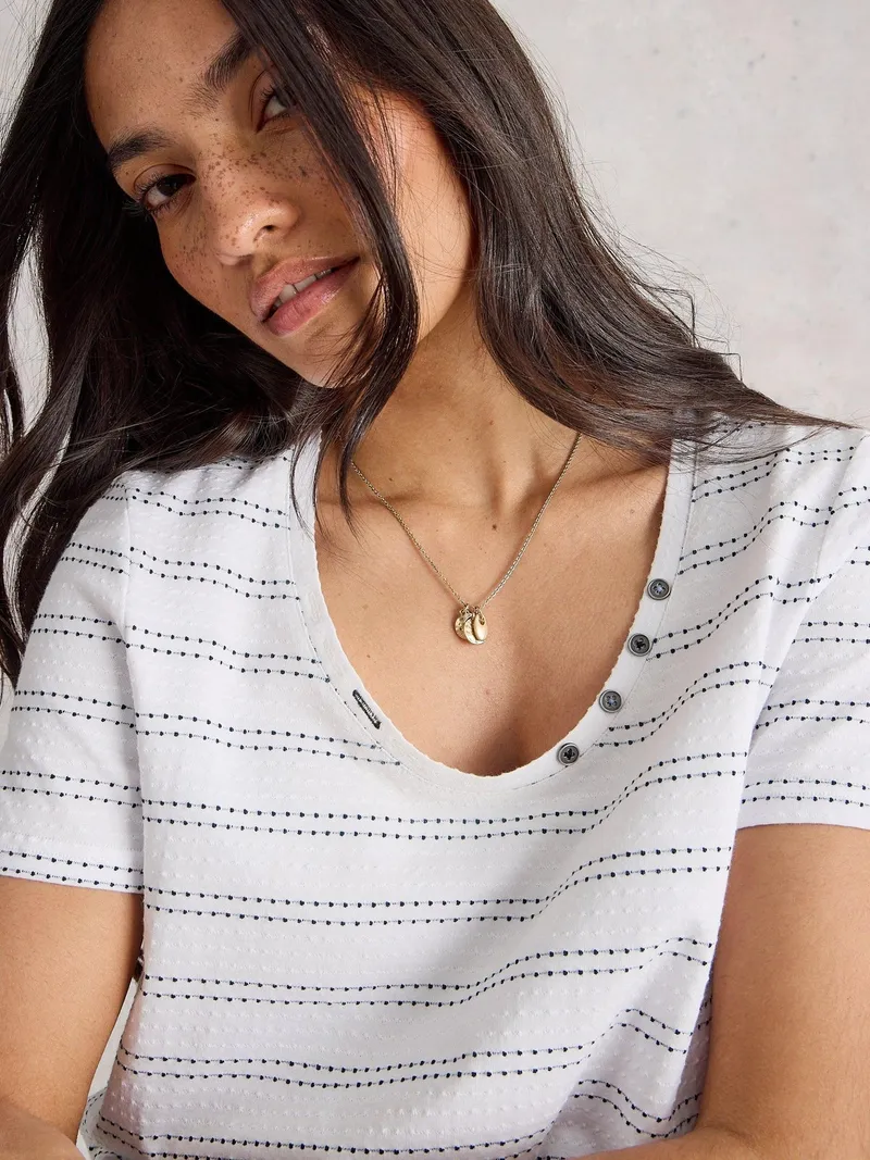 White Stuff T-Shirt Nadia - 34, Weiß multi, – Produktbild 3 von 4