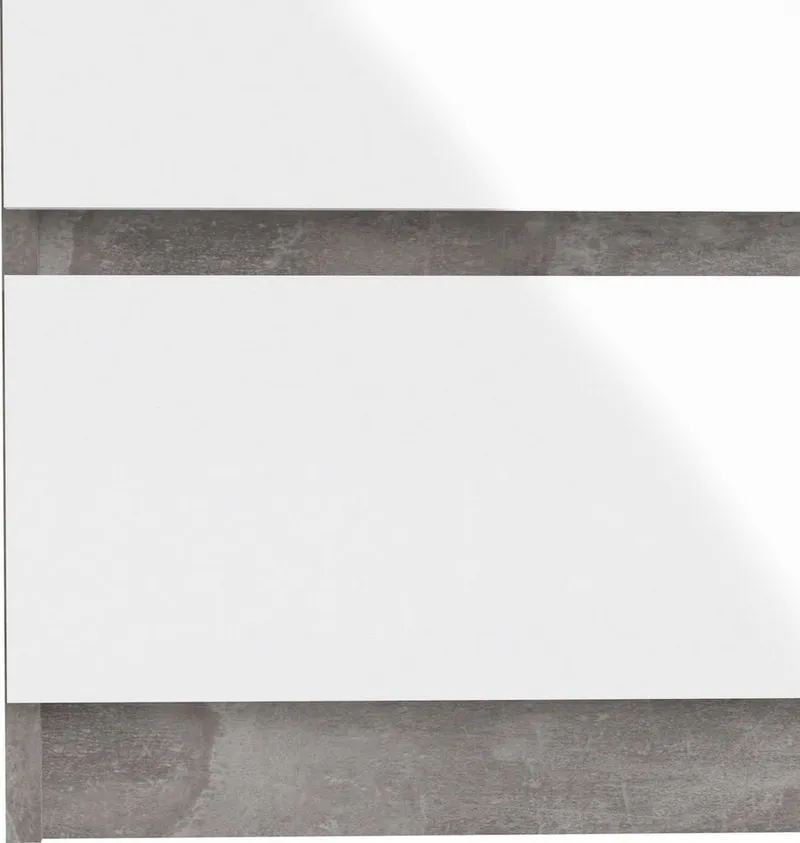 Home affaire Kommode Naia - 5 Schubladen & grifflose Front, Made in Denmark (Breite 77 cm / Höhe 111 cm, in mehreren Farben), Modern, skandinavisches Design, in mehrere Farben, Hoch, Grau, – Produktbild 5 von 5