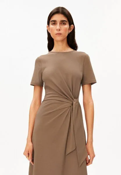 ARMEDANGELS ARMEDANGELS JELTAA Damen Jerseykleid aus Bio-Baumwoll Mix, Amberwood, – Produktbild 1 von 4