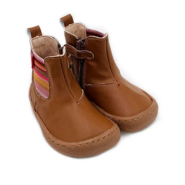 Pololo Pololo Barfuß-Chelseaboot aus Kaktus-Lederimitat (vegan), unisex, Braun, – Produktbild 1 von 4
